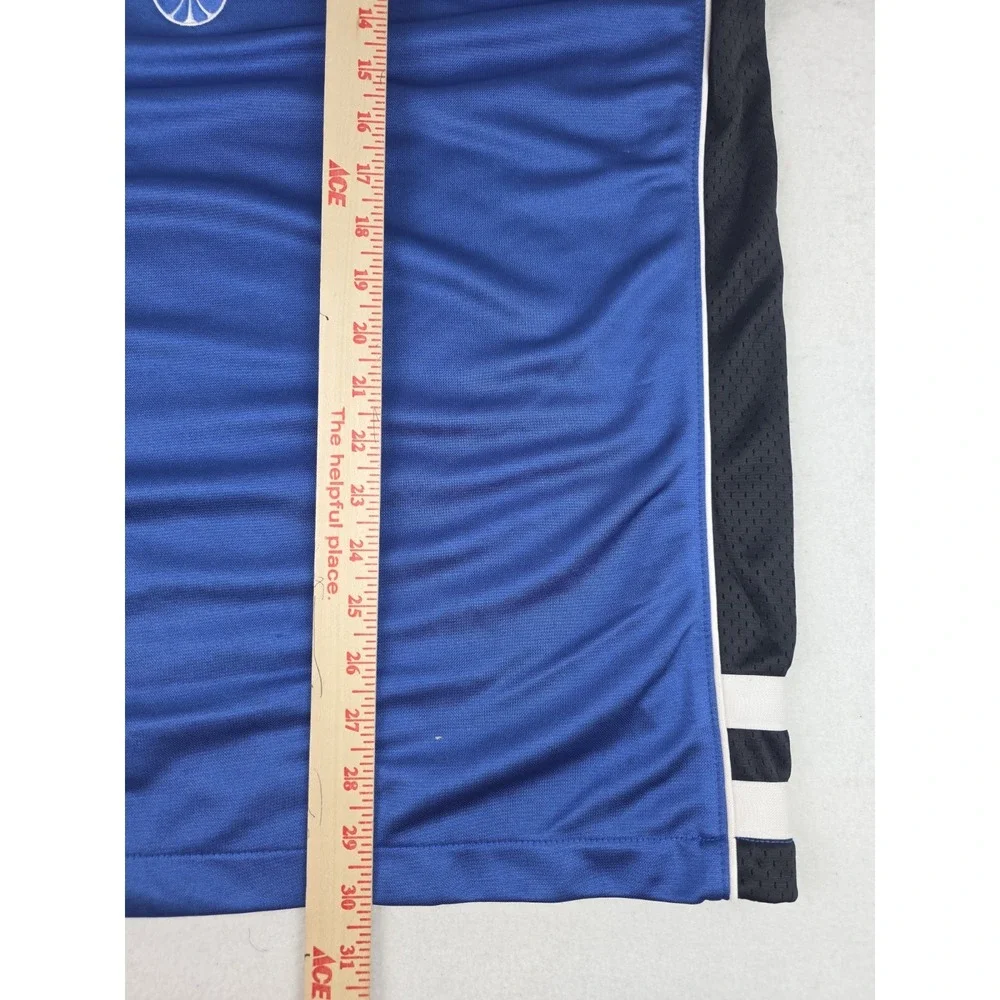 Vintage Nike 90s Warm Up Basketball Polo Embroidered Blue Black Mens Size Large